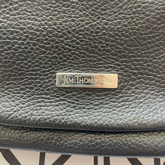 Jim Thompson leather crossbody bag with leather/chain strap - Picture 2 of 6